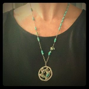 Retired Silpada Sterling Howlite Bead Necklace